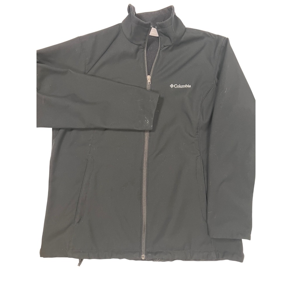 Columbia Mens jacket‎ XL Black Softshell Jacket Full Zip Lightweight Coat